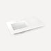 Robern TF37ULO93-1 Quartz Stone Vanity Top, 37" x 3/4" x 22", Left Offset Undercounter Sink, White Zeus Extreme, Single Hole