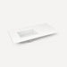 Robern TF43ULO92-8 Quartz Stone Vanity Top, 43" x 3/4" x 22", Left Offset Undercounter Sink, Quartz White, Three Hole
