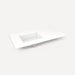 Robern TF43ULO93-1 Quartz Stone Vanity Top, 43" x 3/4" x 22", Left Offset Undercounter Sink, White Zeus Extreme, Single Hole