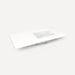 Robern TF43URO93-1 Quartz Stone Vanity Top, 43" x 3/4" x 22", Right Offset Undercounter Sink, White Zeus Extreme, Single Hole