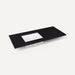 Robern TF49ULO90-8 Quartz Stone Vanity Top, 49" x 3/4" x 22", Left Offset Undercounter Sink, Lava Black, Three Hole