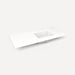 Robern TF49URO93-8 Quartz Stone Vanity Top, 49" x 3/4" x 22", Right Offset Undercounter Sink, White Zeus Extreme, Three Hole