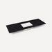 Robern TF61UCO90-1 Quartz Stone Vanity Top, 61" x 3/4" x 22", Center Undercounter Sink, Lava Black, Single Hole