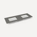 Robern TF61UDO91-8D2 Quartz Stone Vanity Top, 61" x 3/4" x 22", Double Undercounter Sink, Stone Gray, Three Hole