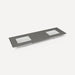 Robern TF73UDO91-8D5 Quartz Stone Vanity Top, 73" x 3/4" x 22", Double Undercounter Sink, Stone Gray, Three Hole