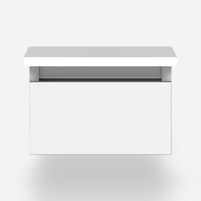 Robern VM12H1D21F26N 12" x 7-1/2" x 21", Matte White, Full Drawer
