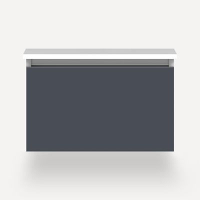 Robern VM24H2D21F17S 24" x 15" x 21", Matte Slate, Full Drawer, Selectable Night Light, 2700K/4000K Temperature (Warm/Cool Li