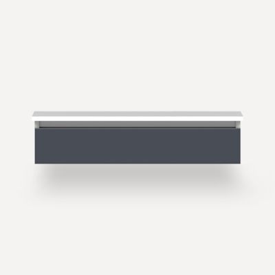 Robern VM36H1D21T17S 36" x 7-1/2" x 21", Matte Slate, Tip Out Drawer, Selectable Night Light, 2700K/4000K Temperature (Warm/C