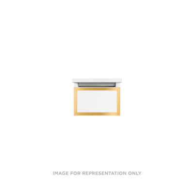 Robern VP12H1D21F12N82 Modular Vanity, 12" x 7-1/2" x 21", Satin Bronze, Matte Gold Frame, Full Drawer