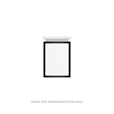 Robern VP12H2D21F27S83 Modular Vanity, 12" x 15" x 21", Matte Gray, Matte Black Frame, Full Drawer, Selectable Night Light, 2
