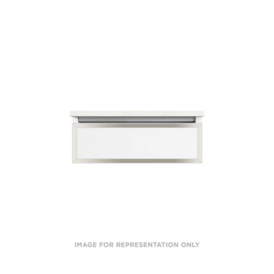 Robern VP24H1D21F12N77 Modular Vanity, 24" x 7-1/2" x 21", Satin Bronze, Polished Nickel Frame, Full Drawer