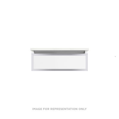 Robern VP24H1D21R28N76 Modular Vanity, 24" x 7-1/2" x 21", Matte Black, Chrome Frame, False Front Drawer