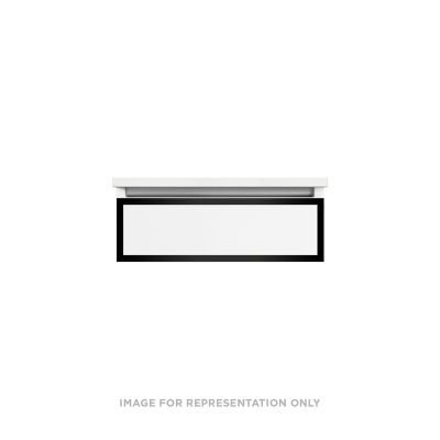 Robern VP24H1D21R28S83 Modular Vanity, 24" x 7-1/2" x 21", Matte Black, Matte Black Frame, False Front Drawer, Selectable Nig