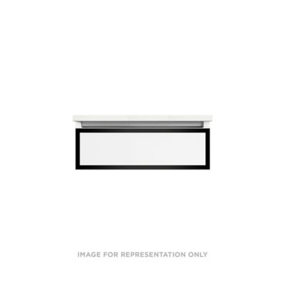 Robern VP24H1D21T11S83 Modular Vanity, 24" x 7-1/2" x 21", Tinted Gray Mirror, Matte Black Frame, Tip Out Drawer, Selectable 