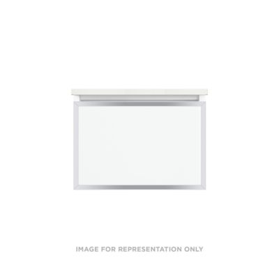 Robern VP24H2D21F11S76 Modular Vanity, 24" x 15" x 21", Tinted Gray Mirror, Chrome Frame, Full Drawer, Selectable Night Light
