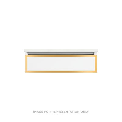Robern VP30H1D21R12N82 Modular Vanity, 30" x 7-1/2" x 21", Satin Bronze, Matte Gold Frame, False Front Drawer