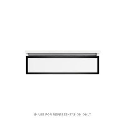 Robern VP30H1D21R27S83 Modular Vanity, 30" x 7-1/2" x 21", Matte Gray, Matte Black Frame, False Front Drawer, Selectable Nigh