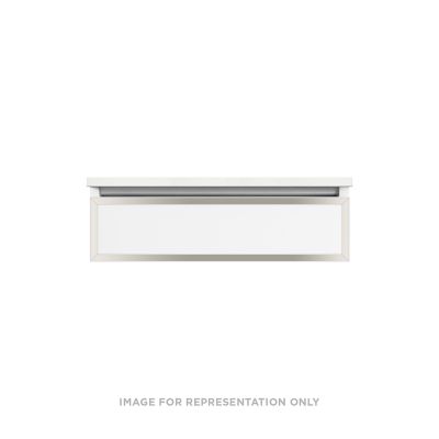 Robern VP30H1D21R28N77 Modular Vanity, 30" x 7-1/2" x 21", Matte Black, Polished Nickel Frame, False Front Drawer