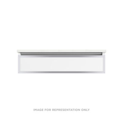 Robern VP36H1D21P11S76 Modular Vanity, 36" x 7-1/2" x 21", Tinted Gray Mirror, Chrome Frame, Plumbing Drawer, Selectable Nigh