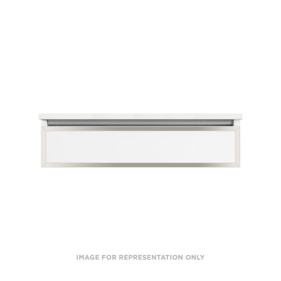 Robern VP36H1D21R11N77 Modular Vanity, 36" x 7-1/2" x 21", Tinted Gray Mirror, Polished Nickel Frame, False Front Drawer