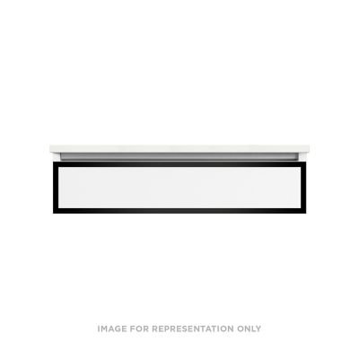 Robern VP36H1D21R12N83 Modular Vanity, 36" x 7-1/2" x 21", Satin Bronze, Matte Black Frame, False Front Drawer