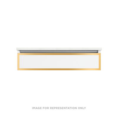Robern VP36H1D21R12S82 Modular Vanity, 36" x 7-1/2" x 21", Satin Bronze, Matte Gold Frame, False Front Drawer, Selectable Nig