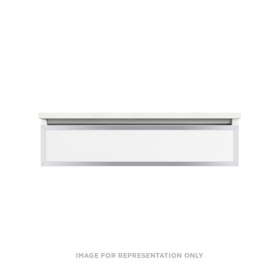 Robern VP36H1D21R21N76 Modular Vanity, 36" x 7-1/2" x 21", White, Chrome Frame, False Front Drawer