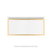 Robern VP36H2D21F26S82 Modular Vanity, 36" x 15" x 21", Matte White, Matte Gold Frame, Full Drawer, Selectable Night Light, 2