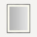 Robern YM2531RPSMD383 Sculpt Lighted Mirror, 25” x 31” x 2-1/4", Slim Museum Frame, Matte Black, Perimeter Light Pattern, War