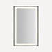 Robern YM2541RPSMD383 Sculpt Lighted Mirror, 25” x 41” x 2-1/4", Slim Museum Frame, Matte Black, Perimeter Light Pattern, War
