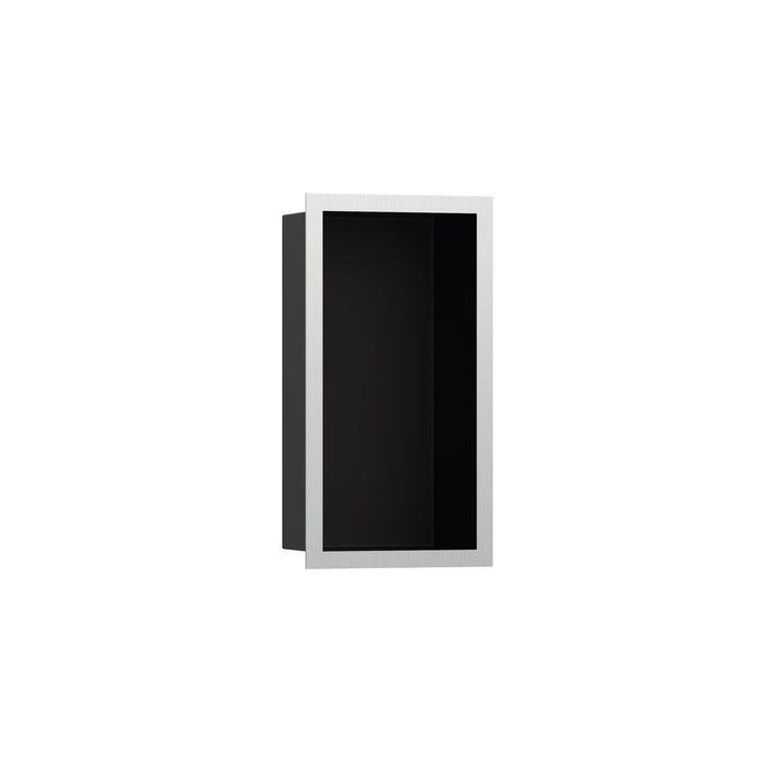 hansgrohe XtraStoris Individual Wall Niche Matte Black with Design Frame 12"x 6"x 4"