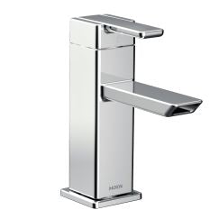 Moen S6700 90 Degree One Handle Low Arc Bathroom Faucet in Chrome