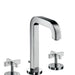 AXOR Citterio Widespread Faucet 170 with Cross Handles and Pop-Up Drain, 1.2 GPM