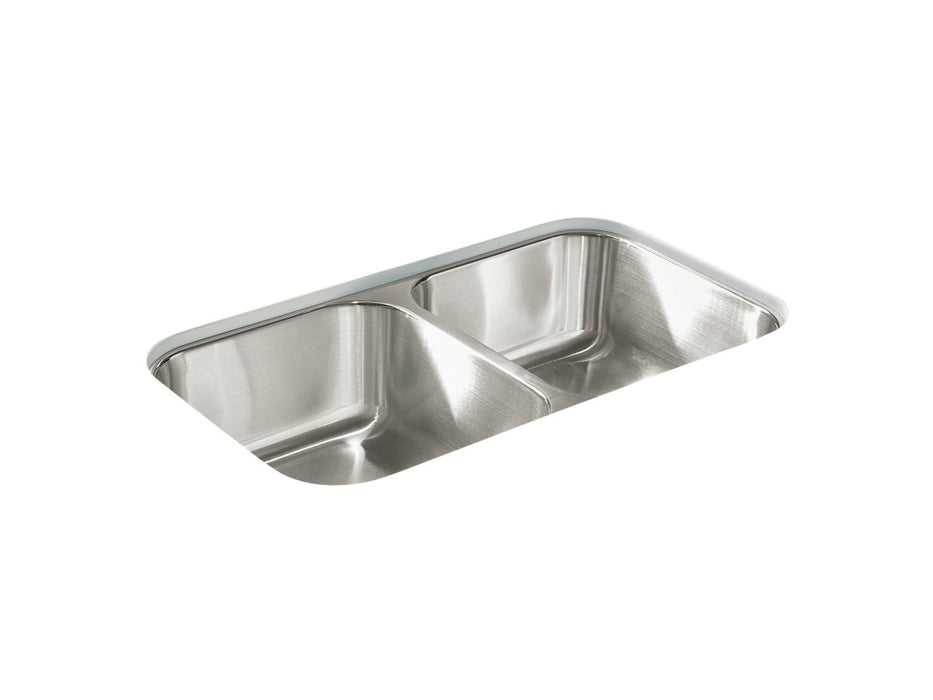 Sterling McAllister 32" undermount double-bowl kitchen sink - Stainless Steel