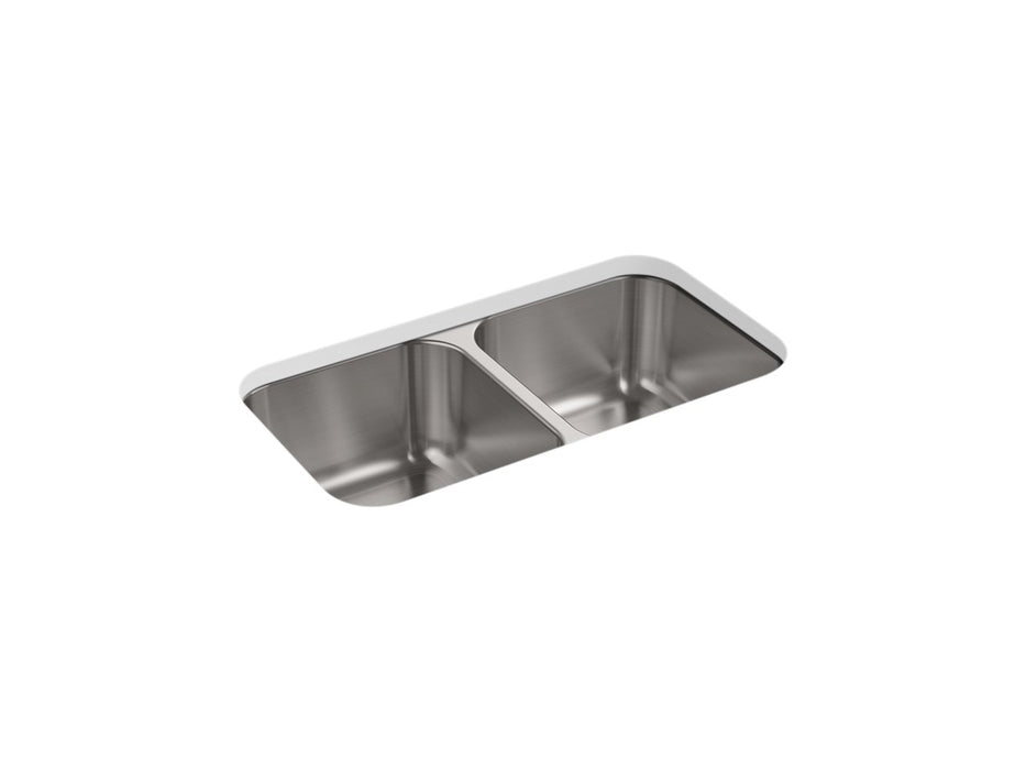 Sterling McAllister 32" undermount double-bowl kitchen sink - Stainless Steel