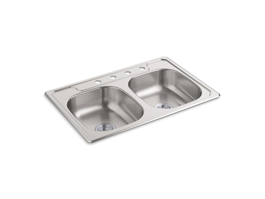 Sterling Middleton 33" top-mount double-bowl kitchen sink - Stainless Steel