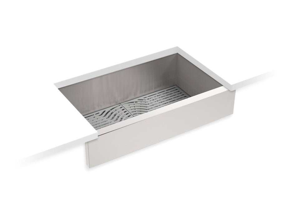Sterling Ludington 34" undermount single-bowl farmhouse kitchen sink - Stainless Steel