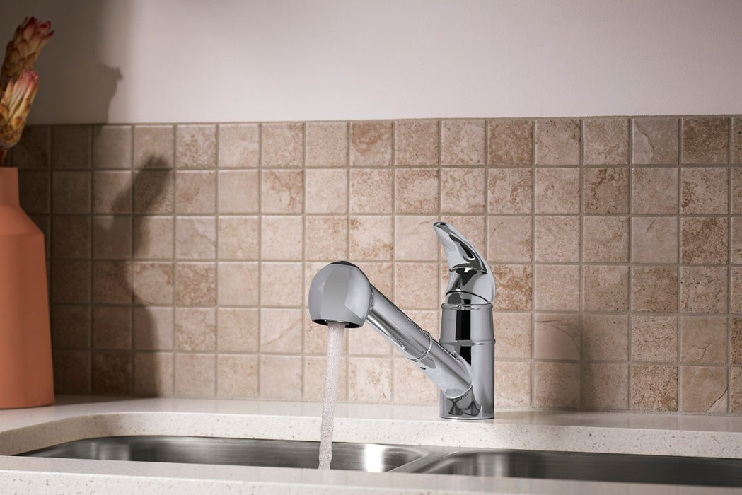 Sterling Valton Pull-out single-handle kitchen faucet - Polished Chrome