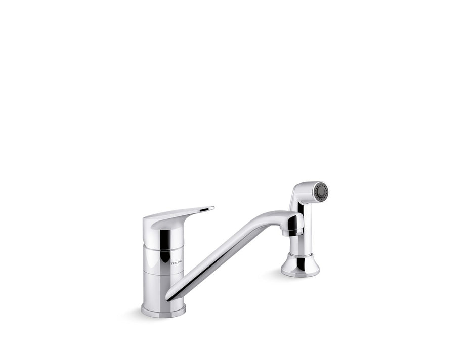 Sterling Valton Single-handle kitchen sink faucet with sidespray - Polished Chrome
