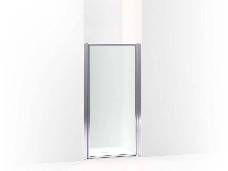 SterlingStandardpivotshowerdoor,64"Hx32-3/4"–34-1/4"W,with1/8"-thickRaintexturedglass - Silver