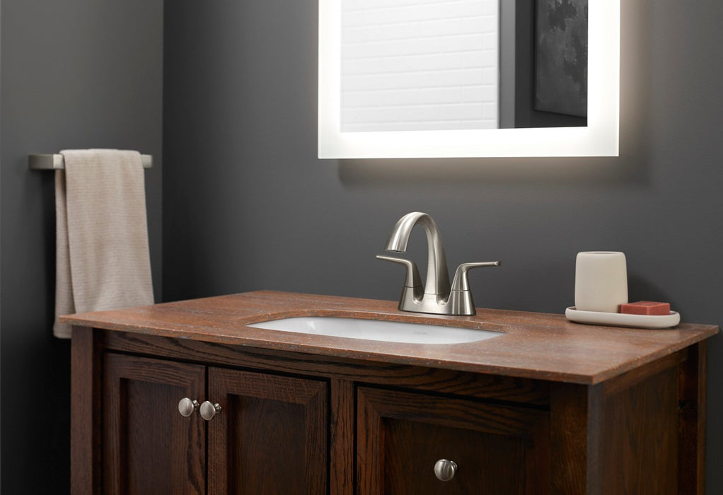 Sterling Medley Centerset bathroom sink faucet, 1.2 gpm - Vibrant Brushed Nickel