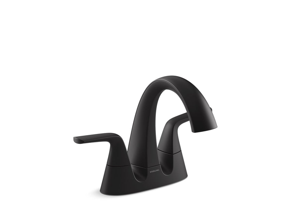 Sterling Medley Centerset bathroom sink faucet, 0.5 gpm - Matte Black