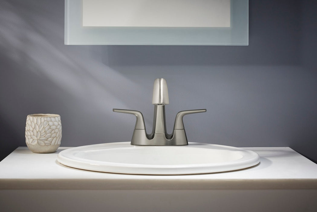 Sterling Medley Centerset bathroom sink faucet, 0.5 gpm - Vibrant Brushed Nickel