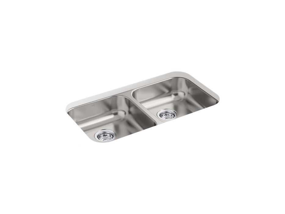 Sterling McAllister 32" undermount double-bowl kitchen sink - Stainless Steel