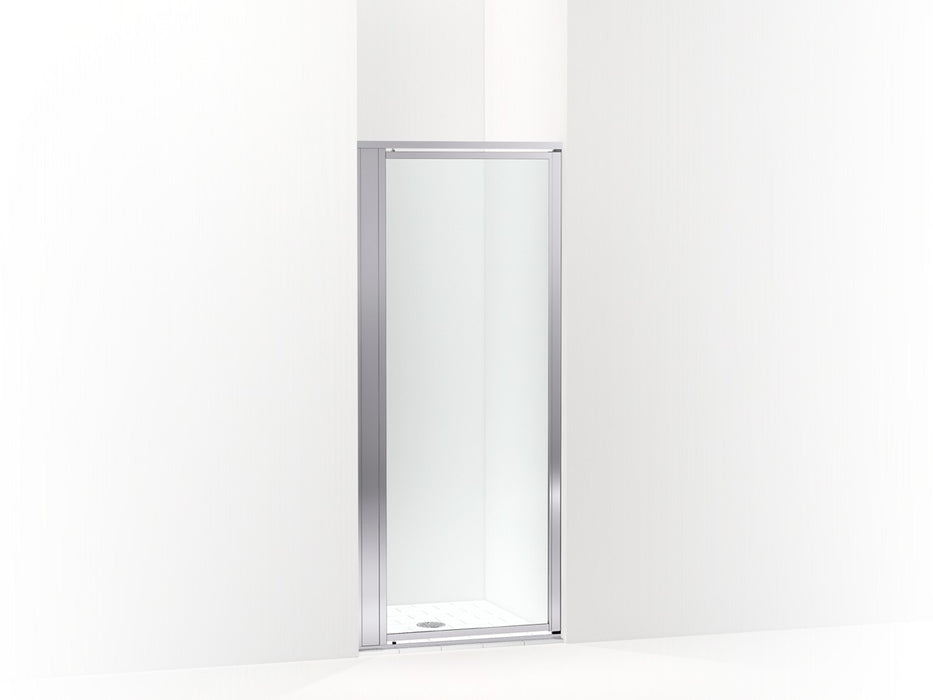 Sterling Attend 69" H pivot shower door with 1/8"-thick glass - Bright Silver