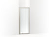 Sterling Attend 69" H pivot shower door with 1/8"-thick glass - Nickel Frame Finish with Smooth/Clear Glass Texture