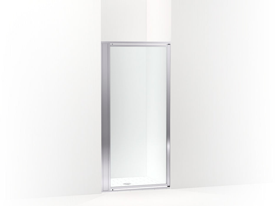 Sterling Attend 69" H pivot shower door with 1/8"-thick glass - Bright Silver