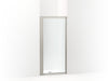 Sterling Attend 69" H pivot shower door with 1/8"-thick glass - Nickel Frame Finish with Smooth/Clear Glass Texture