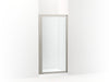 Sterling Attend 69" H pivot shower door with 1/8"-thick glass - Nickel Frame Finish with Smooth/Clear Glass Texture