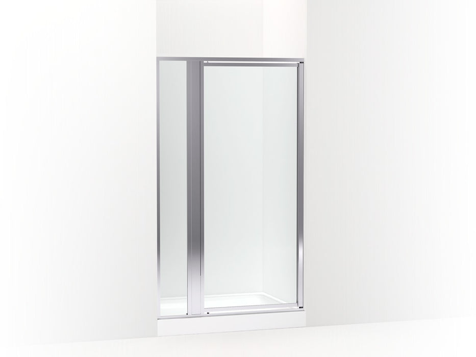 Sterling Attend 69" H pivot shower door with 1/8"-thick glass - Bright Silver